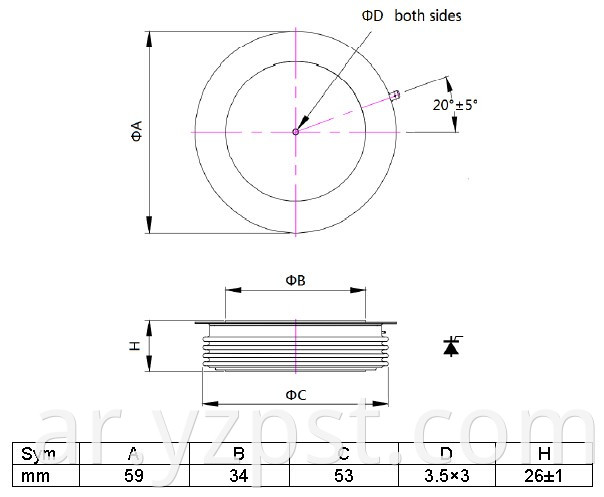 Thyristor DCR804 Configuration